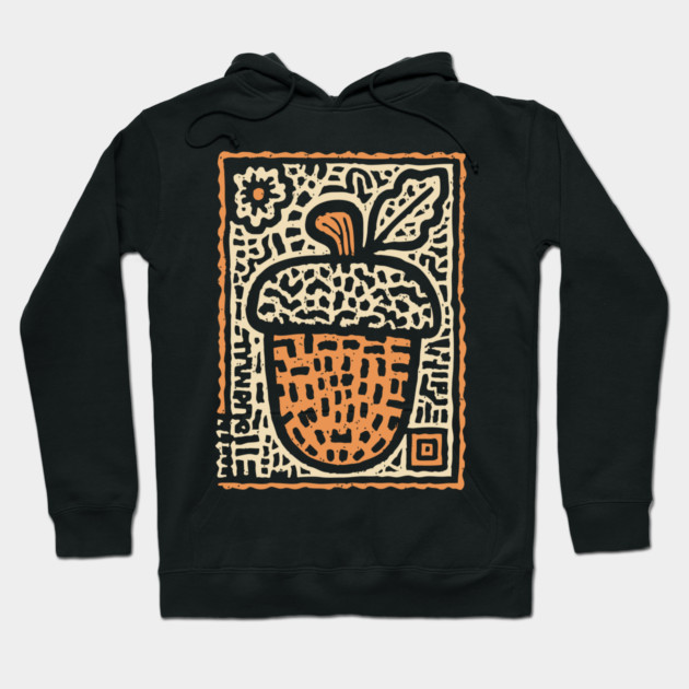 Tribal Psychedelic Acorn Hoodie by TuncGK