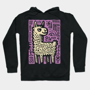 Psychedelic Alpaca Folk Art Hoodie