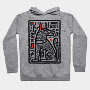 Anubis Psychedelic Woodcut Hoodie