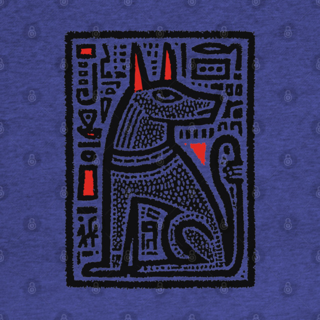 Anubis Psychedelic Woodcut by TuncGK