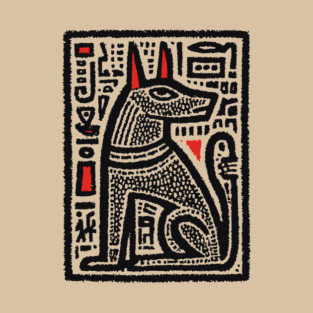 Anubis Psychedelic Woodcut T-Shirt