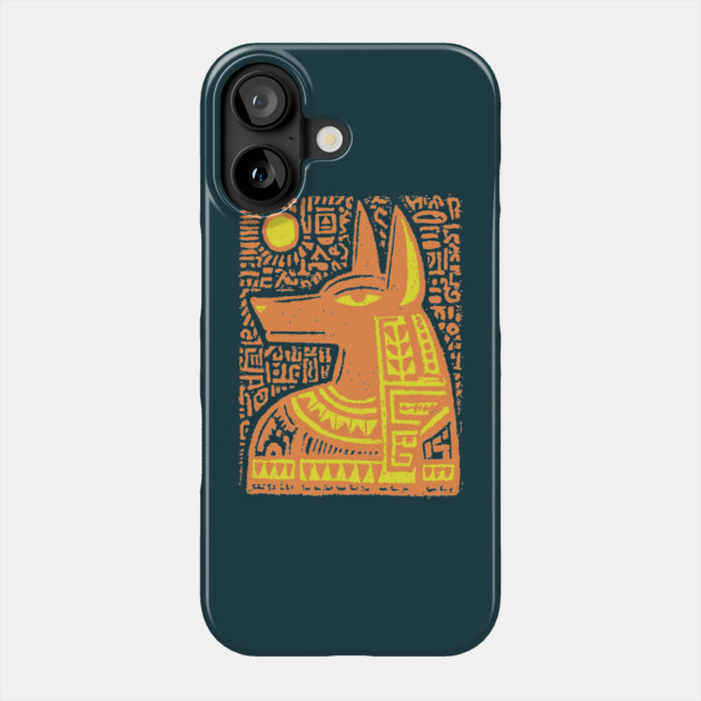 Psychedelic Sun God Anubis Phone Case by TuncGK