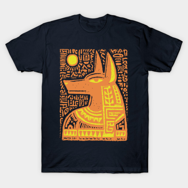Psychedelic Sun God Anubis T-Shirt by TuncGK