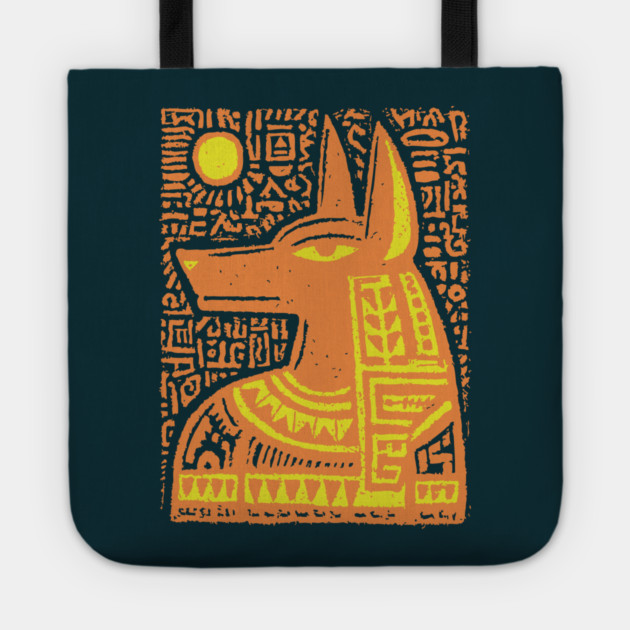 Psychedelic Sun God Anubis Tote by TuncGK