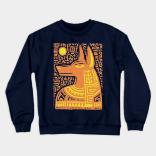 Psychedelic Sun God Anubis Crewneck Sweatshirt