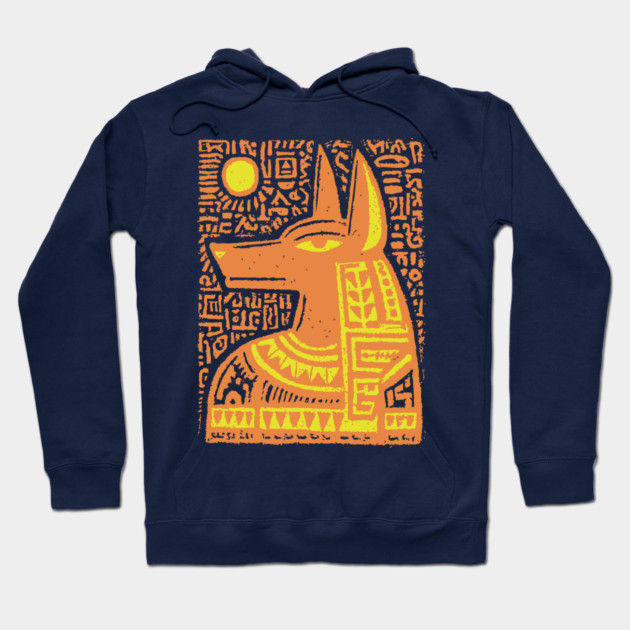 Psychedelic Sun God Anubis Hoodie by TuncGK