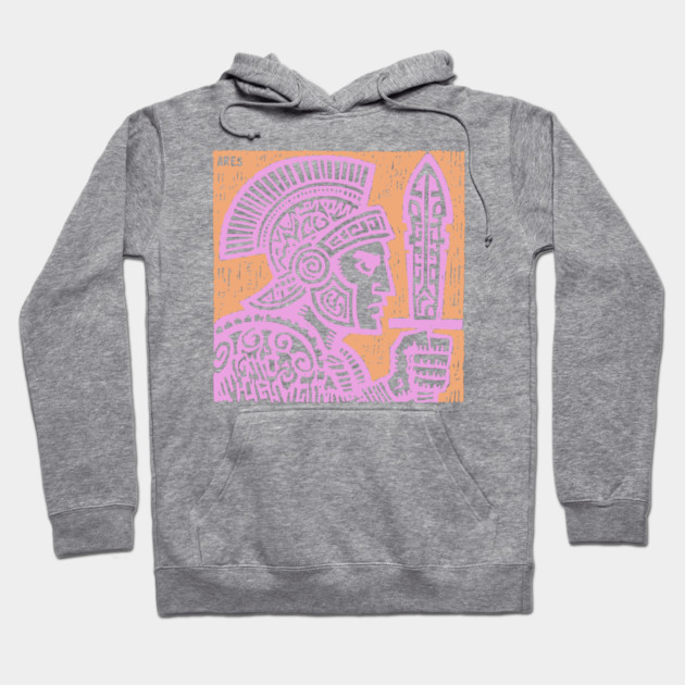 Psychedelic Ares Warrior God Hoodie by TuncGK