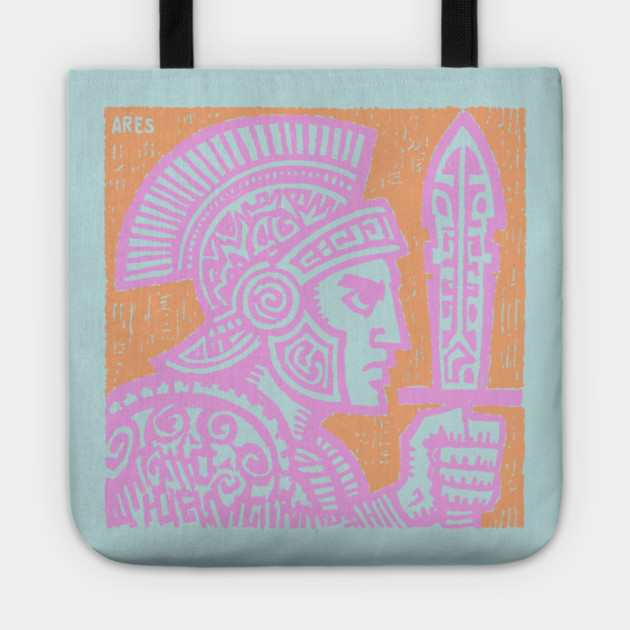 Psychedelic Ares Warrior God Tote by TuncGK