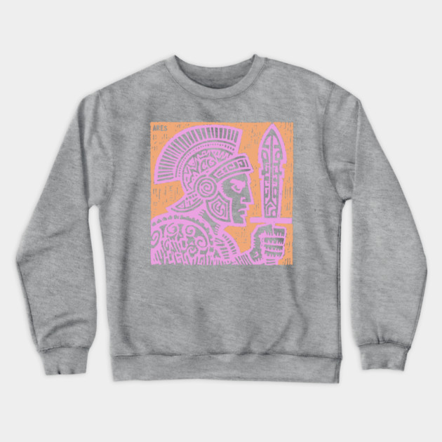 Psychedelic Ares Warrior God Crewneck Sweatshirt by TuncGK