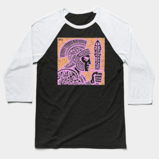 Psychedelic Ares Warrior God Baseball T-Shirt