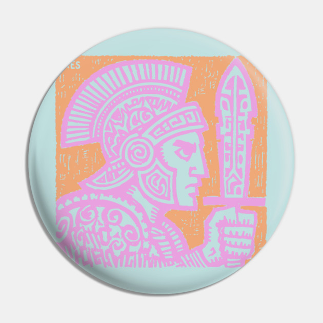 Psychedelic Ares Warrior God Pin by TuncGK