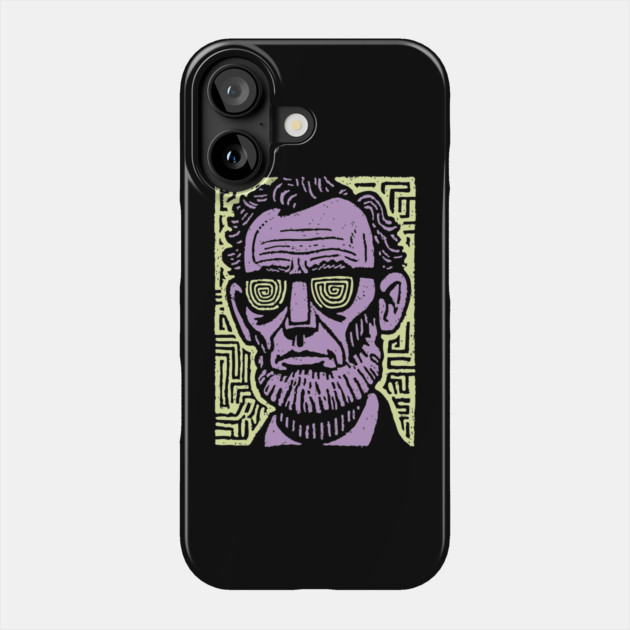 Trippy Psychedelic Lincoln Phone Case by TuncGK