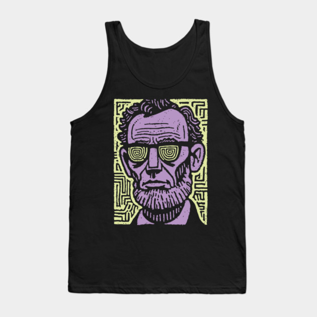 Trippy Psychedelic Lincoln Tank Top by TuncGK