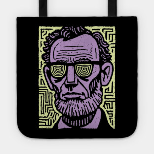Trippy Psychedelic Lincoln Tote