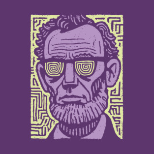 Trippy Psychedelic Lincoln T-Shirt