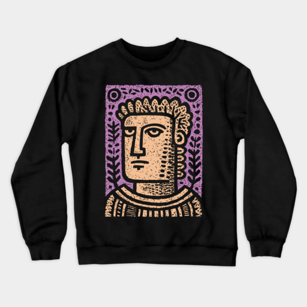 Psychedelic Caesar Roman Empire Crewneck Sweatshirt by TuncGK