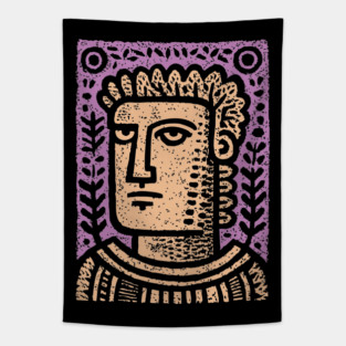 Psychedelic Caesar Roman Empire Tapestry