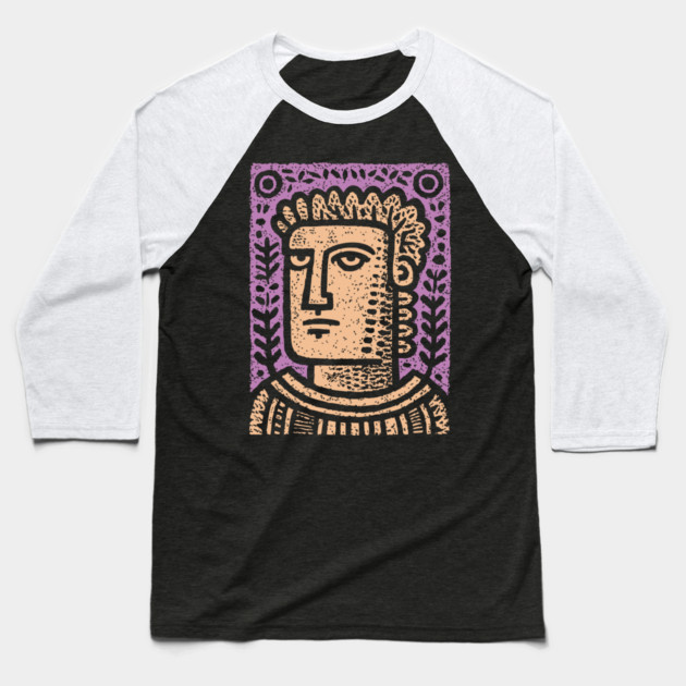 Psychedelic Caesar Roman Empire Baseball T-Shirt by TuncGK
