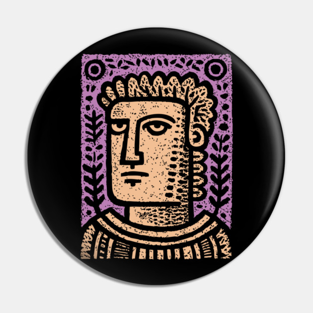 Psychedelic Caesar Roman Empire Pin by TuncGK