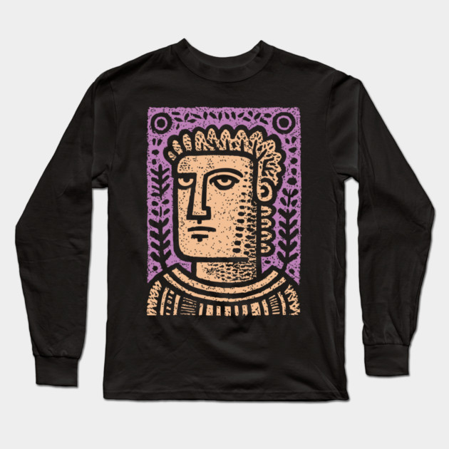 Psychedelic Caesar Roman Empire Long Sleeve T-Shirt by TuncGK