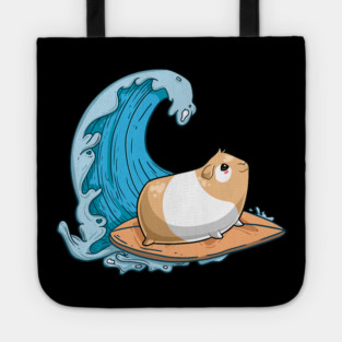 Guinea Pig Mom Dad Piggy Surfing Tote