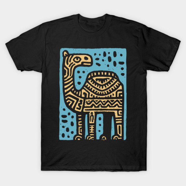 Psychedelic Tribal Camel T-Shirt by TuncGK