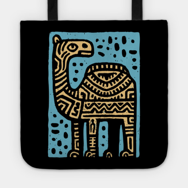 Psychedelic Tribal Camel Tote by TuncGK