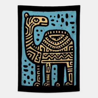 Psychedelic Tribal Camel Tapestry