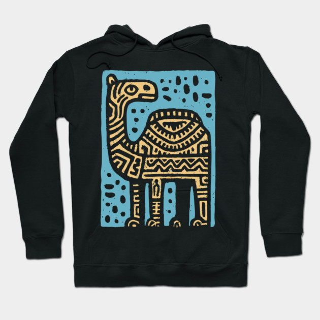 Psychedelic Tribal Camel Hoodie by TuncGK