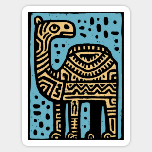 Psychedelic Tribal Camel Sticker