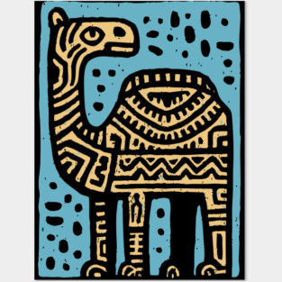 Psychedelic Tribal Camel Posters and Art
