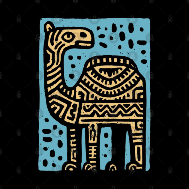 Psychedelic Tribal Camel by TuncGK