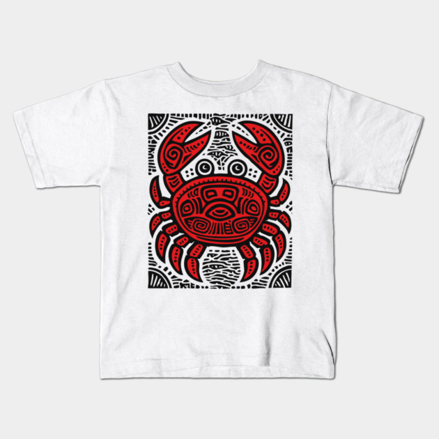 Psychedelic Cancer Zodiac Kids T-Shirt by TuncGK
