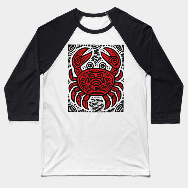 Psychedelic Cancer Zodiac Baseball T-Shirt by TuncGK