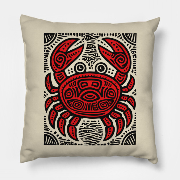 Psychedelic Cancer Zodiac Pillow by TuncGK