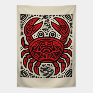 Psychedelic Cancer Zodiac Tapestry