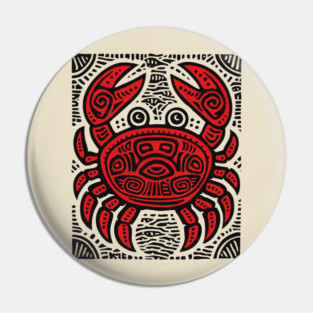 Psychedelic Cancer Zodiac Pin