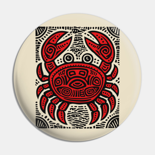 Psychedelic Cancer Zodiac Pin by TuncGK