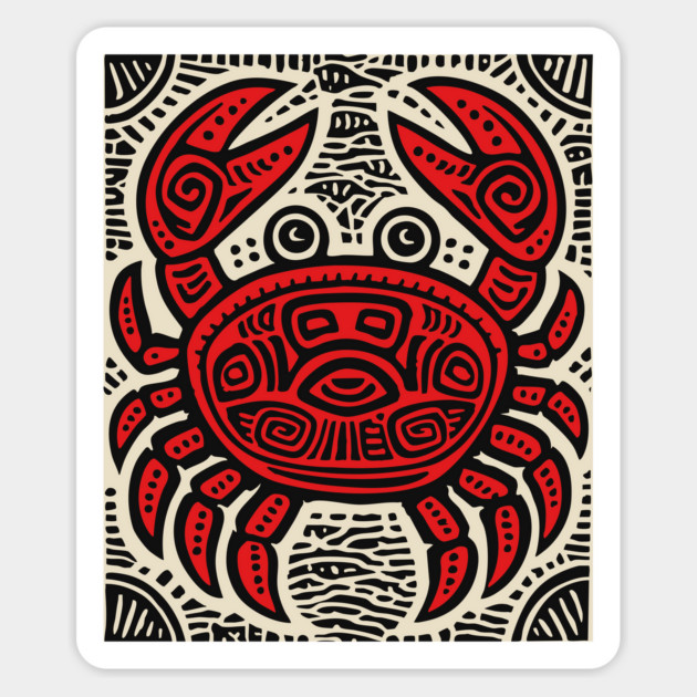 Psychedelic Cancer Zodiac Magnet by TuncGK