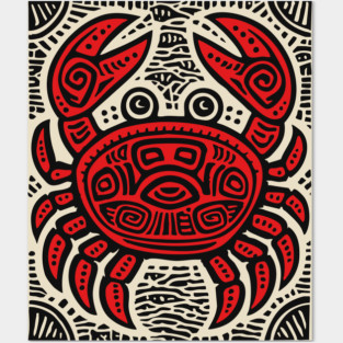 Psychedelic Cancer Zodiac Posters and Art