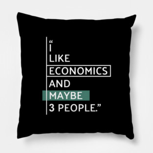I Like Economics Humor Pillow