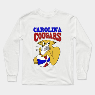 Defunct Carolina Cougars ABA Basketball Long Sleeve T-Shirt
