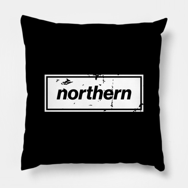 Northern - England Oasis Distressed Style Statement White Pillow by Butter Creative