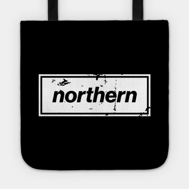 Northern - England Oasis Distressed Style Statement White Tote by Butter Creative