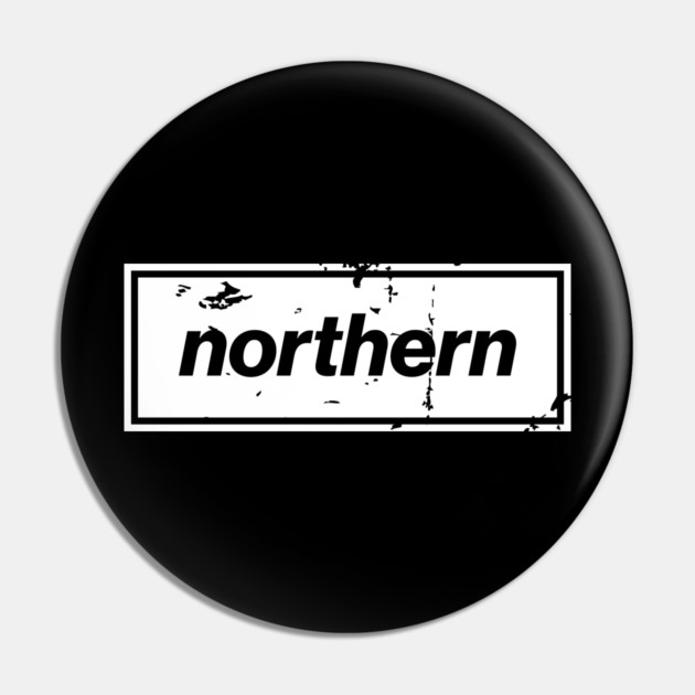 Northern - England Oasis Distressed Style Statement White Pin by Butter Creative
