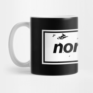 Northern - England Oasis Distressed Style Statement White Mug