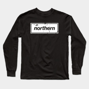 Northern - England Oasis Distressed Style Statement White Long Sleeve T-Shirt