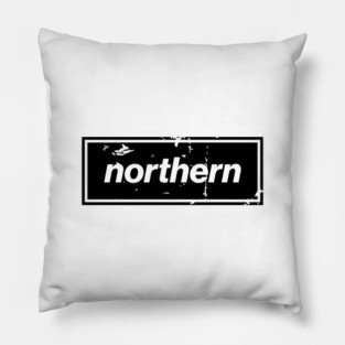 Northern - England Oasis Distressed Style Statement Black Pillow