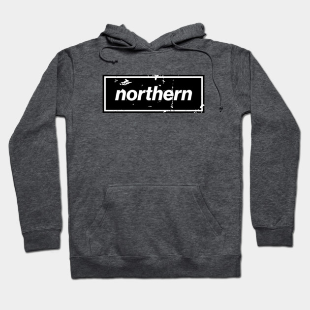 Northern - England Oasis Distressed Style Statement Black Hoodie by Butter Creative