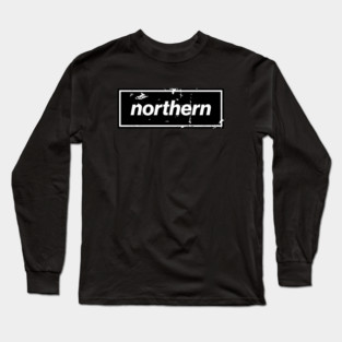 Northern - England Oasis Distressed Style Statement Black Long Sleeve T-Shirt